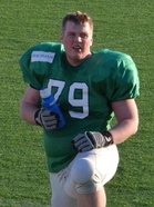 Crocodilesin Riku Alakoskela oli ottelun parhaita linjamiehiä. 
