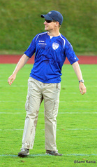 Teemu Majanderin osalta kausi 2015 kylmään mestaruuskylpyyn, kun tamperelaiset voittivat I-divisioonan loppuottelussa Hämeelinna Huskiesin. Kuva: Sami Ranta