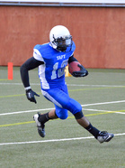 89 jaardia 11 kiinniotolla edennyt Cedric Johnson keräsi ensimmäisessä ottelussa 15 pistettä. Perjantaina Johnson saa pelinrakentajakseen Cole Webbin, kun TAFT kohtaa TV-ottelussa Wasa Wa1ld Royalsin.
Kuva: Kari Toivonen