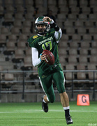 Justin Sottilare tuntuu kaikki tulevan kauden laitahyökkääjänsä jo aiemmilta vuosilta. Sottilare itse saapui Suomeen jo tammikuussa ja valmistautuu nyt toiseen peräkkäiseen Vaahteraliiga-kauteensa. Kuva: Salla Lahti