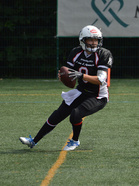 Trojans-pelinrakentaja Jonna Hakkarainen on heittänyt kauden aikana 16 touchdownia eikä yhtään syötönkatkoa.
Kuva: Kari Toivonen