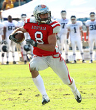 Itävallan etenijätähti Andreas Hofbauer juoksi finaalissa kolme maalia ja 144 jaardia. Kuva:Tiia Meskanen