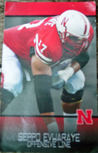 Pelaajakortti Nebraskan yliopistosta.